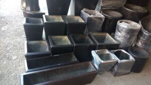 Macetas de fibra de vidrio